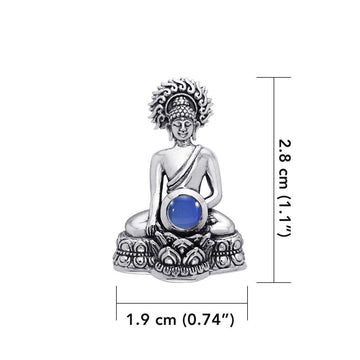 Buddha Time of Meditation Pendant with Gemstone TPD786 - Jewelry
